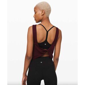 lululemon athletica Twist-Back Tank Top in Deep Burgundy